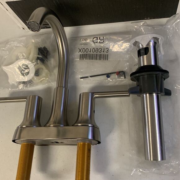 Delta Trinsic Two Handle Centerset Bathroom Faucet In Stainless - Picture 4 of 9